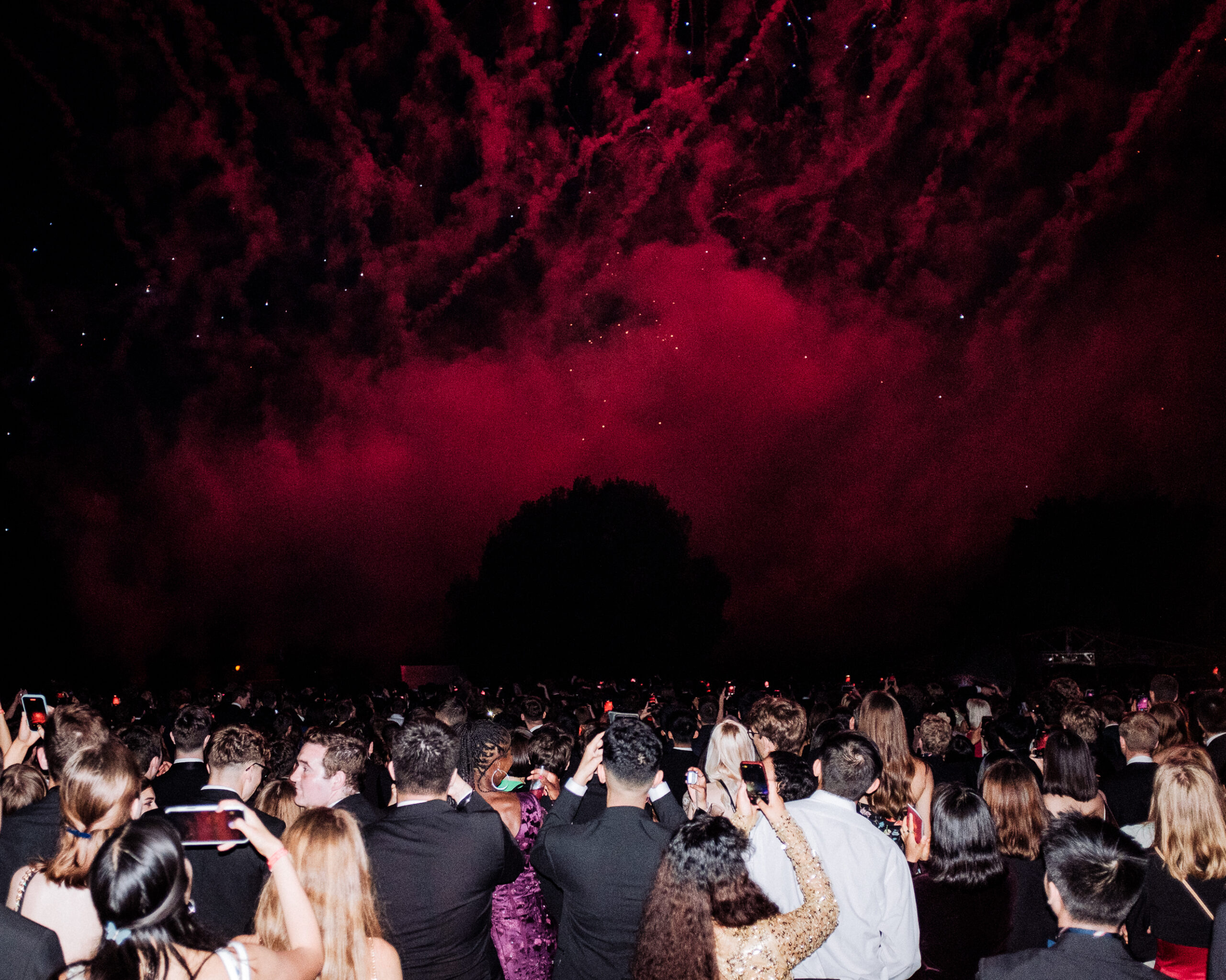 Red Fireworks at St John's College May Ball